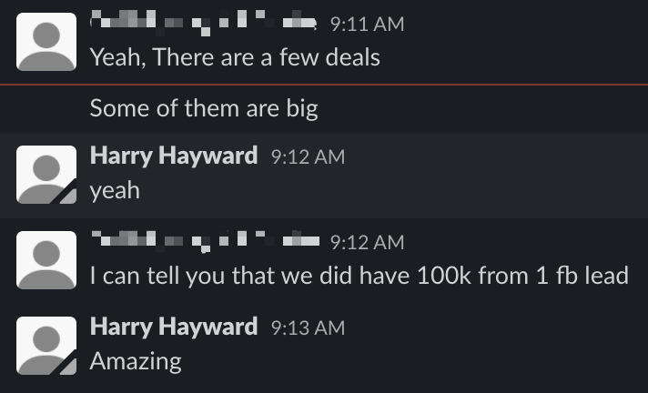 £100k from 1 Facebook lead